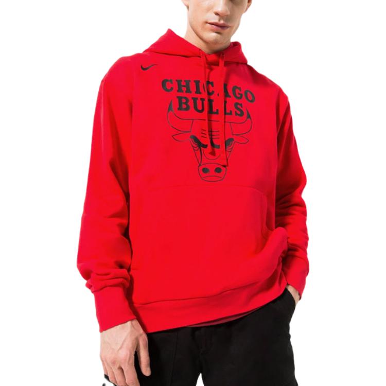 Nike Худи на флисе NBA Chicago Bulls Essential, свободный крой, DR9408-657
