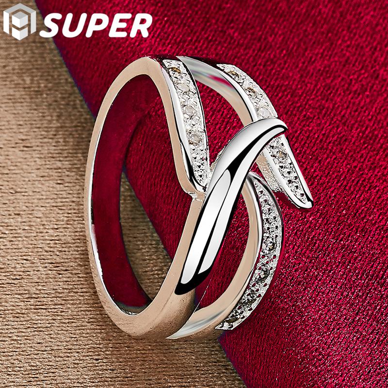 Классические ювелирные изделия из стерлингового серебра 925 пробы с цирконом AAA