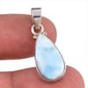 Natural Republic Larimar Gemstone 925 Solid Sterling Silver Pendant 1.25'' i8L65