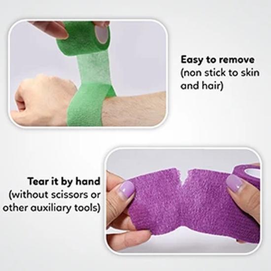 Cohesive Bandage Wrap Self Adhesive Only Sticks to Itself Pet First Aid Gauze for Dog Cat Bird Horse Leg Paw Wound Care Pet