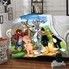 1Pc Christmas Bunny Sleigh Blanket Soft And Comfortable Casual Warm Camping Travel Christmas Halloween Gift M9172