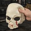 Easy to Wear Skull Face Mask Halloween Skeleton Mask, Scary with Side Clip, Lightweight Horror Costume Accessory for Haunted House Cosplay Masquerade