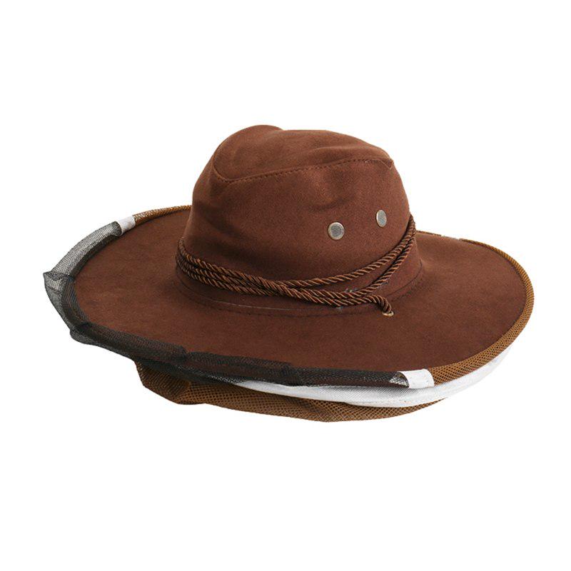 Шапка от укусов для пчеловода с большими полями, защитная сетка для лица, уличная маска от комаров, кепка