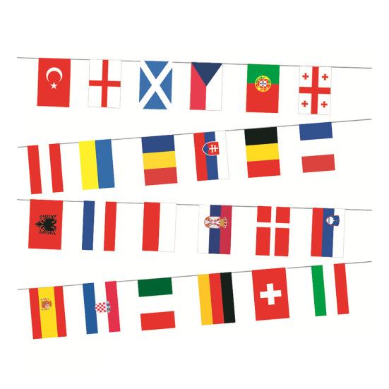 24 European Countries String Flags Mini International Bunting Banners National Country Decoration for School Sports Events Grand Opening Party