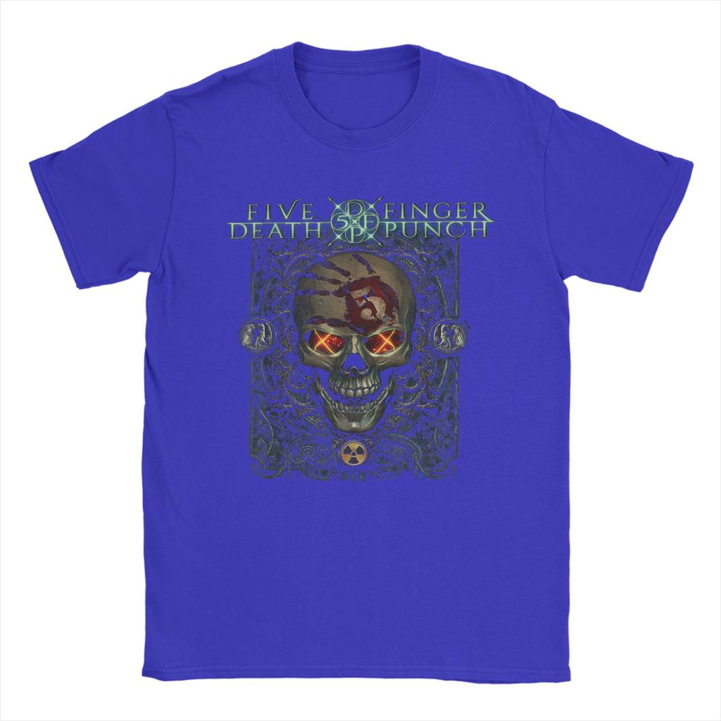 5FDP Iron Skull T Shirt Summer Cotton T Shirts For Adult Trendy Cool Custom DIY Tee Shirt ShortSleeved Streetwear Top Tees