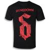 Редкая черная хлопковая футболка Shinedown унисекс, размеры от S до 4XL