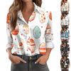 Women's Shirt Blouse Print Button Long Sleeve Casual Basic Shirt Collar Regular Top