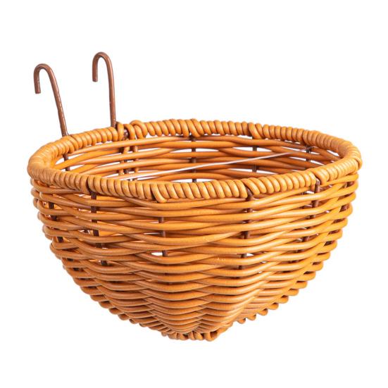 Parakeet Nest, Chewproof Plastic Frame Washable Small Bird House for Cage, Hanging Cozy Sleeping Nest, Woven Rattan Bird Nest with Metal Hooks