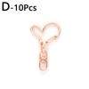10pcs Metal Buckles Craft Making Heart Shape Multifunction Hooks Clips DIY Lobster Clasp For Bag Keychain Handmade Accessories