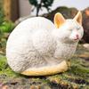 Mininature Simulation Cat Statue Sculpture Animal Ornaments Sleeping Cat Figurine  Living Room