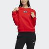 Adidas Свитшот Neo Sesame Street Co-Brand с рисунком из мультфильма, круглый вырез, женские топы, красный HD7277