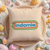 Логотип еды Аниме I-Indomies Наволочка Плюшевая ткань Мягкая Двусторонняя печать Подушка для дивана Стойкость цвета Домашний декор Подарок