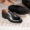 Fashion Formal Genuine Leather Derby Men's Shoes Handmade Goodyear Leather Shoes Classic Lace-up Business Banquet Dress Shoes Men