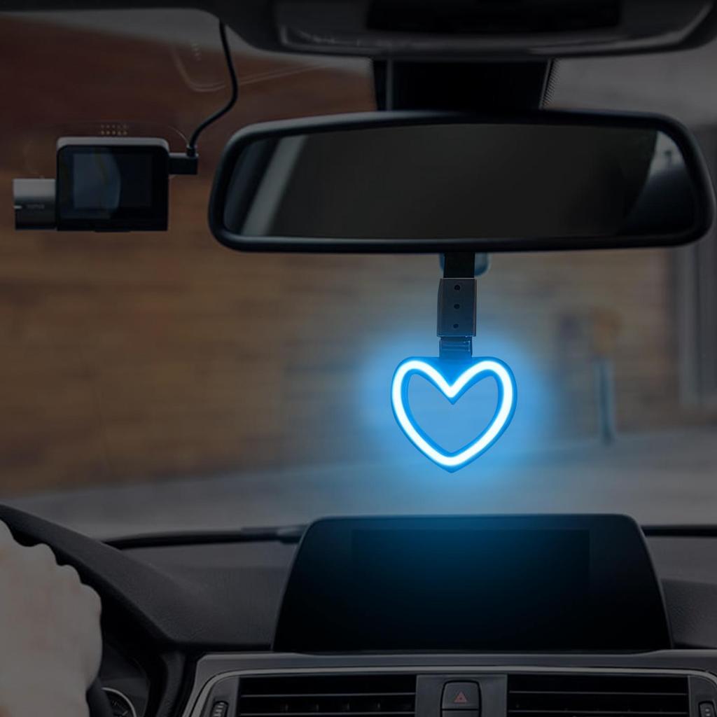 Светодиодная подсветка салона автомобиля в форме сердца Светодиодная автомобильная декорация Ручки для автомобиля в форме сердца для внедорожника, автодома, седана, грузовика Авто