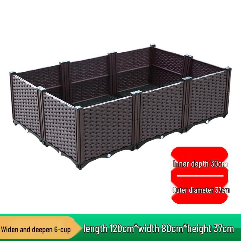 Large Thickened Plastic Vegetable Planter for Outdoor, Courtyard, Rooftop, Balcony