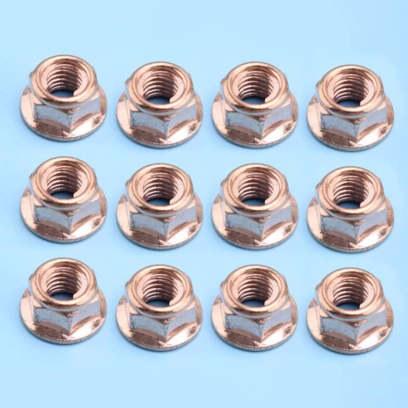 11620643110 1201420072 11621711954 N90085001 25306002589 12 шт. M8x1.25 мм Универсальная автомобильная медная фиксирующая гайка выпускного коллектора