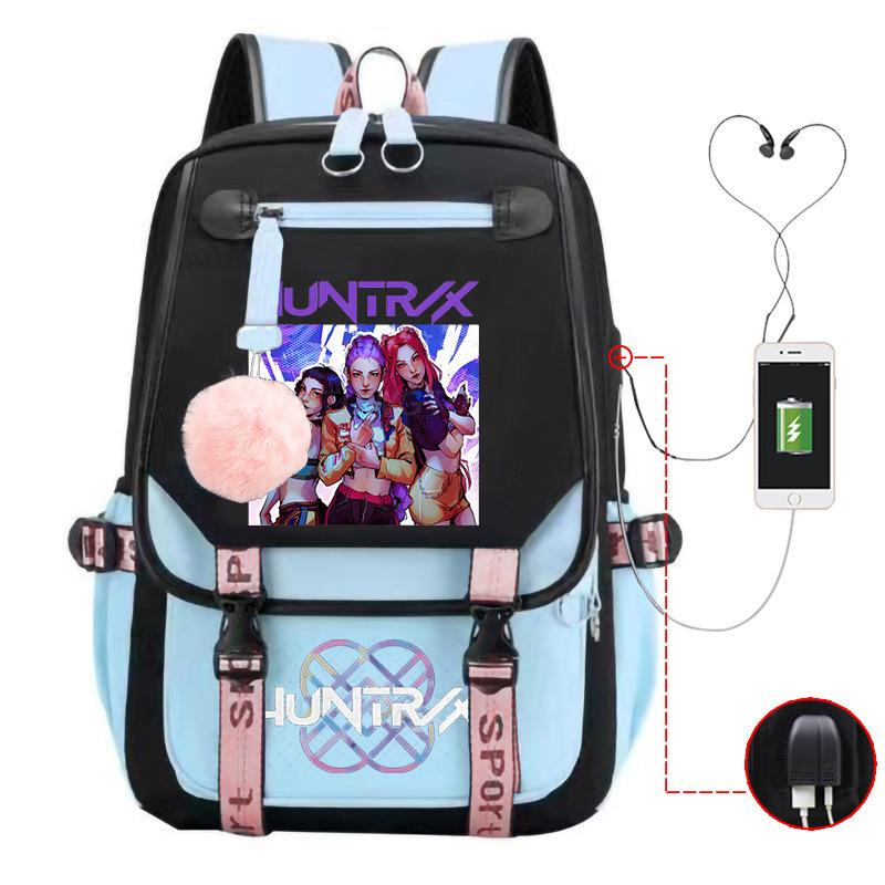 Школьный рюкзак Kpop Охотник на ведьм Аниме Мультфильм Большая вместимость Рюкзак для ученика средней школы