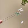 Elegant Chinese Style Hair Accessories Vintage Spring Flower Element Hairpins Light Luxury Tassel Hair Stick For Women Girls