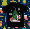 Футболка Ricochet Rabbit Around The Christmas Tree Черная футболка YI3063 Унисекс футболка