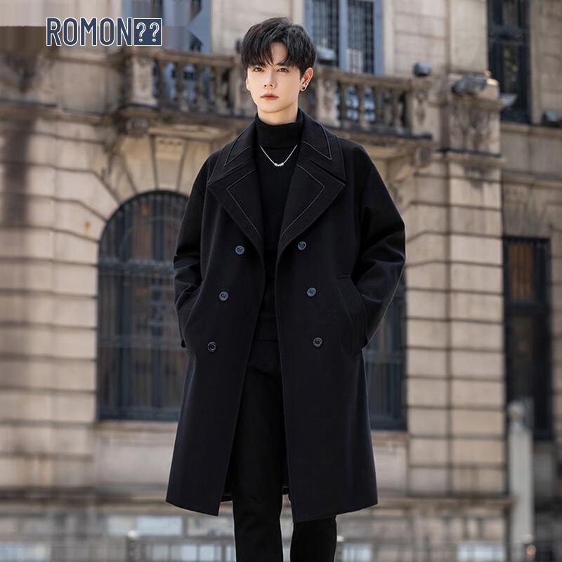 ROMON Мужское полупальто из смесовой шерсти для бизнеса