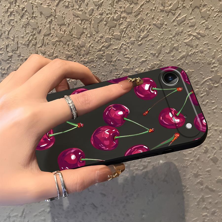 Чехол для Apple iPhone 17 Pro Max 14 11 12 15 Pro 7 8 Air 16 13 XR XS MAX Funda Чехол для телефона Фрукты Вишня