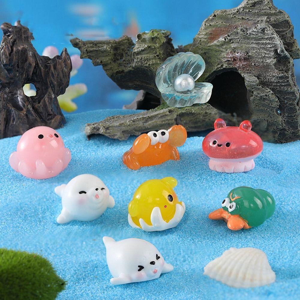 Micro Landscape Sea Animals Ornaments DIY Marine Animals Miniature Sea Fish Model Home Decor
