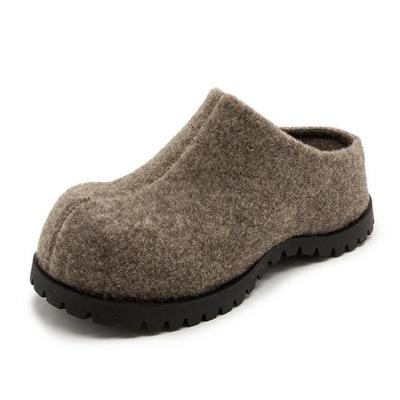 Мода 6 см Домашние тапочки Обувь на платформе Слиперы Женские Закрытый носок Слайды Увеличенные Внутренние Женские Мюли Натуральная кожа Мюли Женские Г