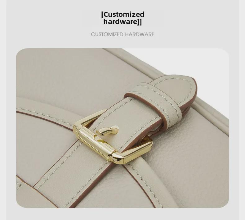 Сумка-седло из коровьей кожи Niche: Ретро-модная маленькая квадратная сумка-мессенджер через плечо