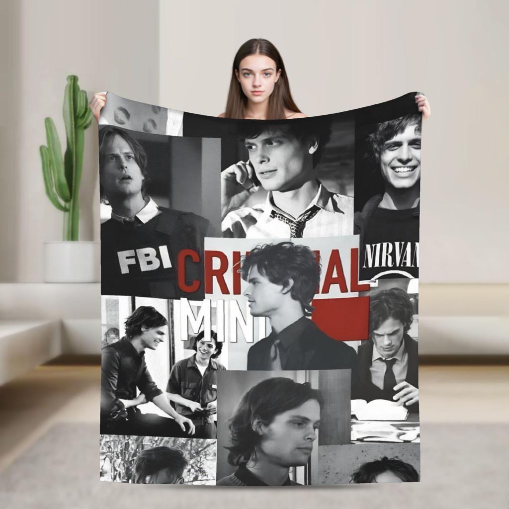 Criminal Minds Spencer Reid  Blanket  Camping Flannel Throw Blanket For Living Room Soft Custom DIY Quality Bedspread