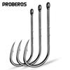 PRO BEROS High Carbon Steel Ordinary Single Hook with Barb 100pcs/bag