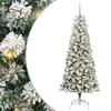 Artificial Foldable Christmas Tree in Green and White 180 cm