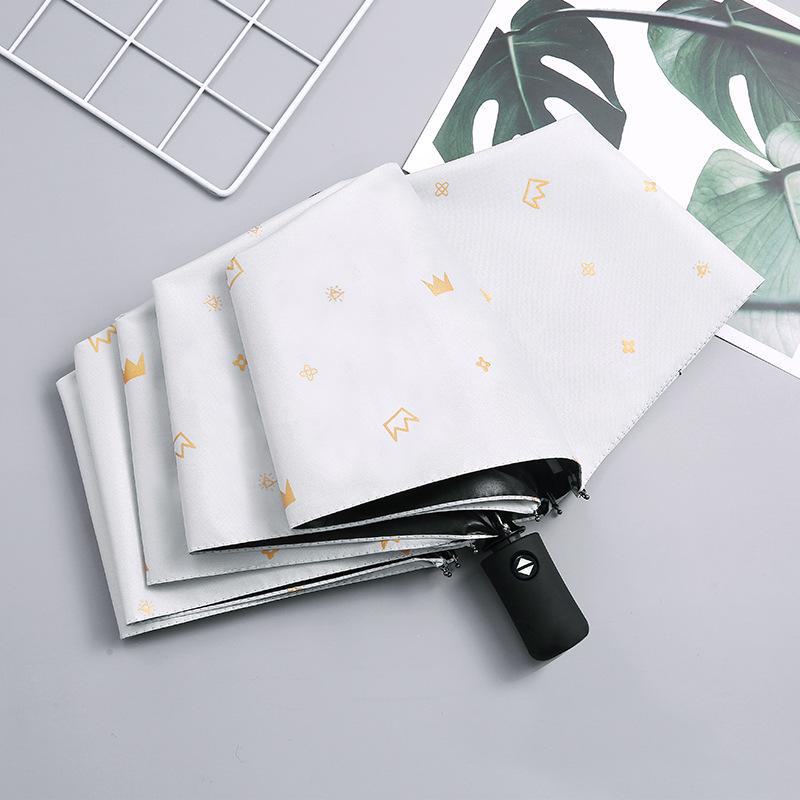 Компактный автоматический симпатичный солнцезащитный козырек и зонт с защитой от УФ-излучения для студентов - двойное использование для солнца и дождя