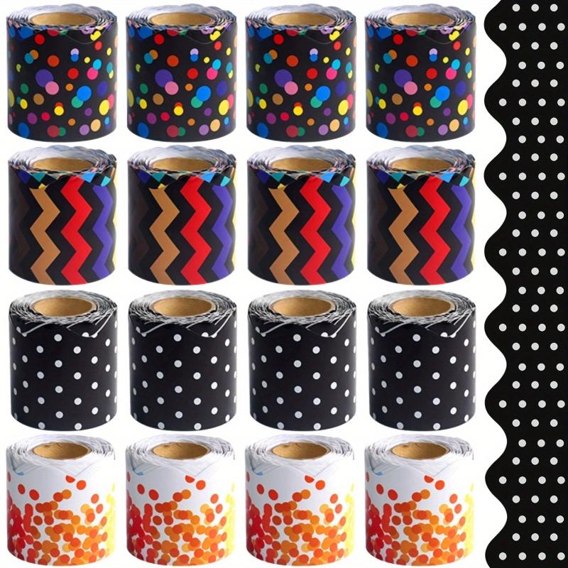 10M Colorful Self Adhesive Border Trim Sticker Classroom Decor 26 Colors Flexible Wall Sticker for Bulletin Boards