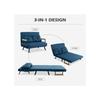 Fauteuil relax - MUVOE - Dossier réglable - Bleu - 1 place - Design contemporain