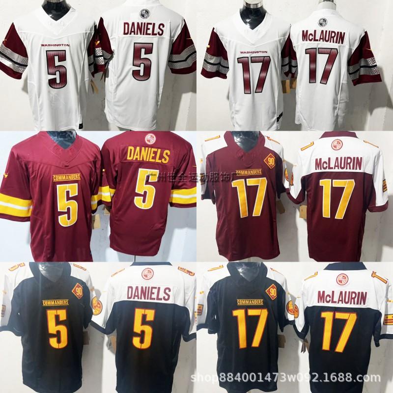 Mens Washington Commanders NFL Training Jersey - Daniels McLauren Taylor 5 17 21 Embroidered Football Uniform Top