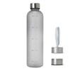 Бутылка для воды с маркером Time 1 Grey [TRIP.INN], литр, легкая, стильная,