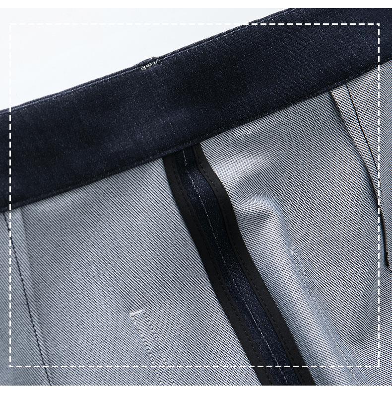 Spring 2025 Women's High-Waist Wide-Leg Denim Trousers - Slim Fit, Drape, Straight-Leg Design for Mature Styles