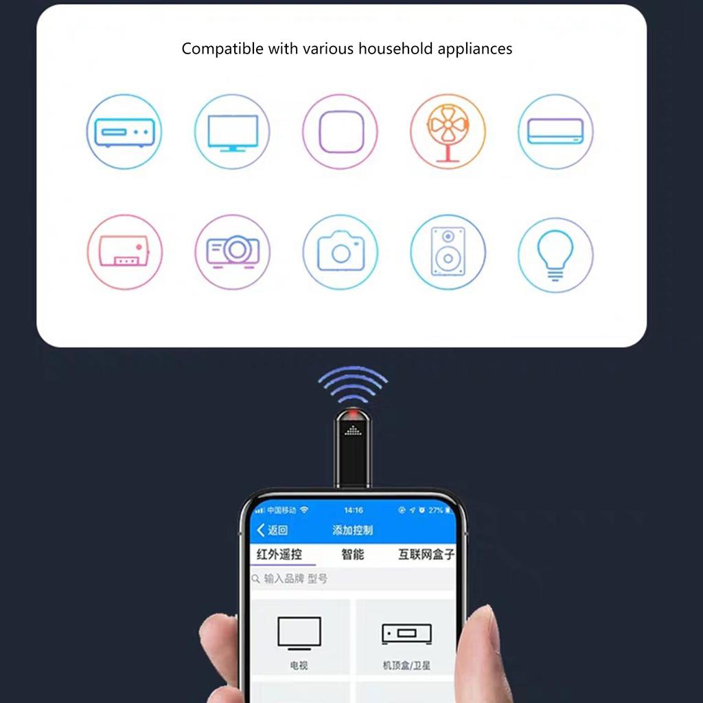 Универсальные инфракрасные бластеры для мобильных телефонов для смартфонов Phone 15 Пульт дистанционного управления для большинства бытовых приборов