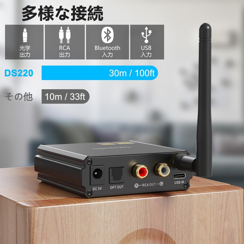1Mii Bluetooth Receiver Wireless Receiver Bluetooth Audio Receiver for Speaker LDAC Output USB Input 5.1 AudiophileDAC/AptX/HD/Low Latency/AAC