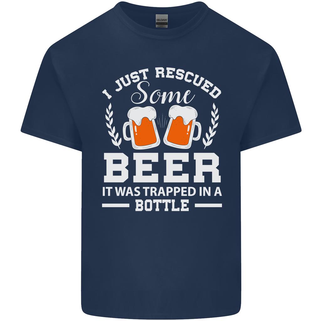 Rescued Some Beer Funny Alcohol Larger Unisexs Light Cotton TShirt