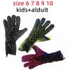 1 Pair Rubber Kids Goalie Gloves Anti-Slip Goalkeeper Gloves Latex Goalkeeper Gloves   Play Football