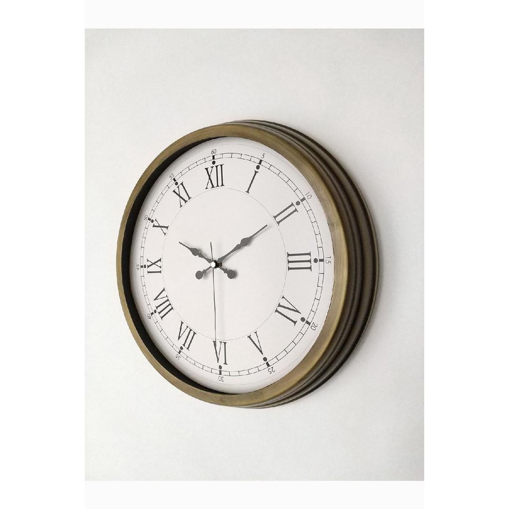 Металлические антикварные настенные часы в стиле ретро 40 см