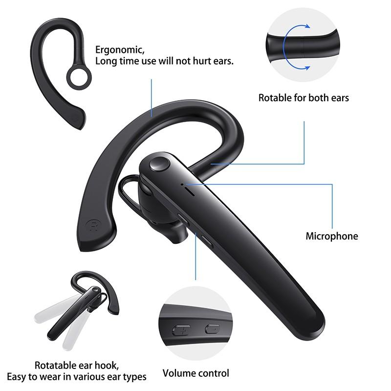 Беспроводные наушники Bluetooth с громкой связью, бизнес-гарнитура, мини-вкладыши со встроенным микрофоном для вождения автомобиля