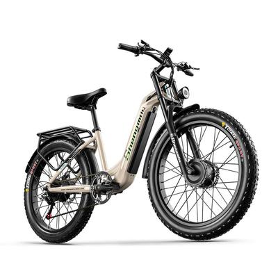 Shengmilo Электровелосипед S700 All-Terrain, двойной мотор 2000 Вт, аккумулятор 48 В, гидравлические тормоза, для велосипедистов ростом 165–195 см. Идеально подходит для города и трассы