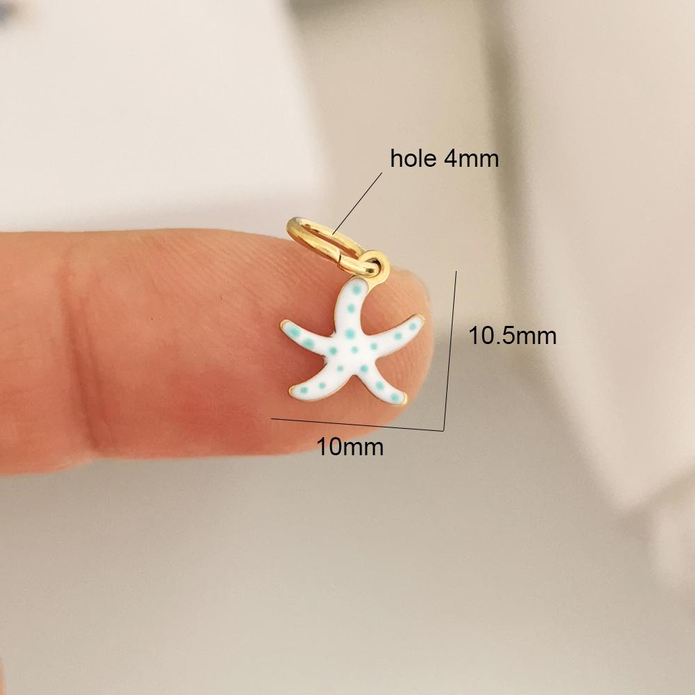 1pc Stainless Steel Pendant Charm Coral Turtle Natural Blue Stone Star Heart Bow Bird Gold Custom Necklace