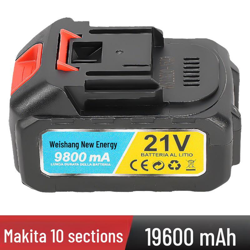 Литиевый аккумулятор Makita 18 В/21 В для электроинструмента: гайковерт, пистолет для мойки автомобилей и электрическая цепная пила.