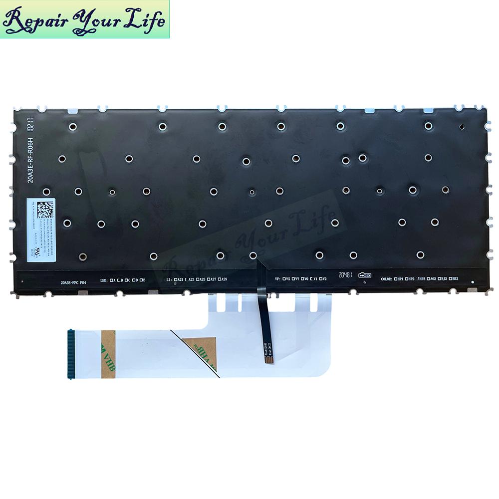 US AR Arabic Backlit Laptop Keyboard for Lenovo YOGA SLIM 7-13ITL05 ThinkBook 13S G2 13S G3 SN20Z37971 Keyboard F10 Lock White