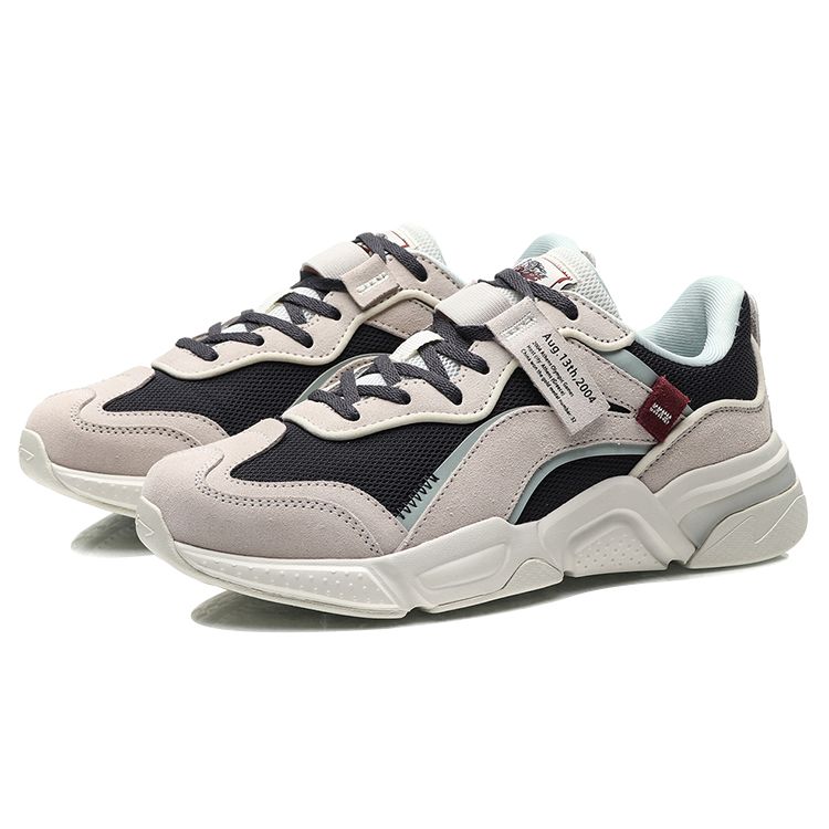 Li Ning Zhu Long Удобные амортизирующие нескользящие износостойкие дышащие низкие повседневные туфли женские кроссовки белые черные AGCR344-10