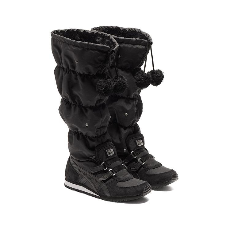 ONITSUKA TIGER Winter Heaven Fashion Универсальные Теплые Высокие Повседневные Кроссовки Женские черные 1182A676-001