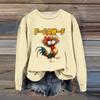 Women's Fashion Casual Long Sleeve Loose  Printed Sweatshirt